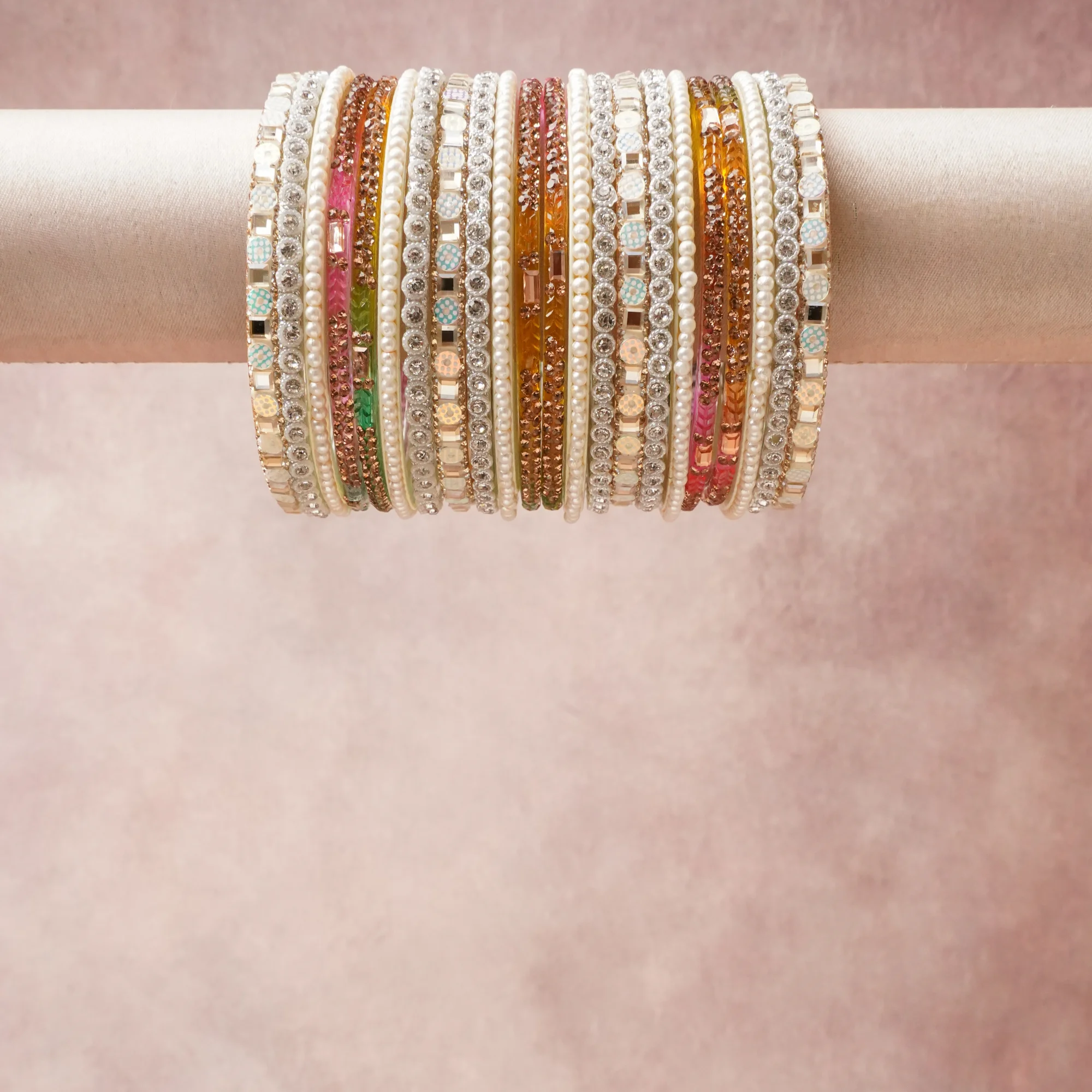 A commanding Silver anchors this beautiful set, enriched with accents of Multi colour that add depth and dimension.

Featuring a striking composition of rhinestones, pearls,, this set carries intricate craftsmanship and strong presence. Grand in form, it is created for moments that deserve to be marked.